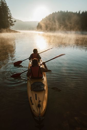 Boating Photos, Kayaking Aesthetic, Kayak Pictures, Person Silhouette, Sit On Kayak, Sky Man, Kayak Paddles, Village Green, Woman Aesthetic