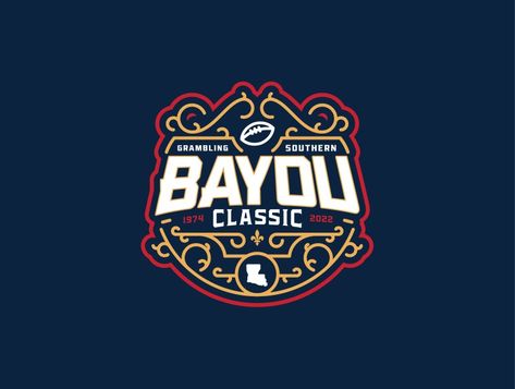 Bayou Classic by Eric King on Dribbble 2025 Logo, Bayou Classic, Sports Brands, Logo Images, American Football, Louisiana, New Orleans, Creative Professional, Design Inspiration