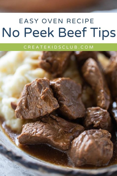 Our no peek beef tips are a family favorite. This gluten-free beef tips with gravy recipe is the best comfort food meal to make any time of the year, especially during colder months. Gluten Free Beef Tips, No Peek Beef Tips Oven, Gluten Free Corn Casserole, No Peek Beef Tips, Easy Oven Recipes, Easy Fast Dinner Recipes, Beef Tip Recipes, Best Healthy Dinner Recipes, Gluten Free Brands