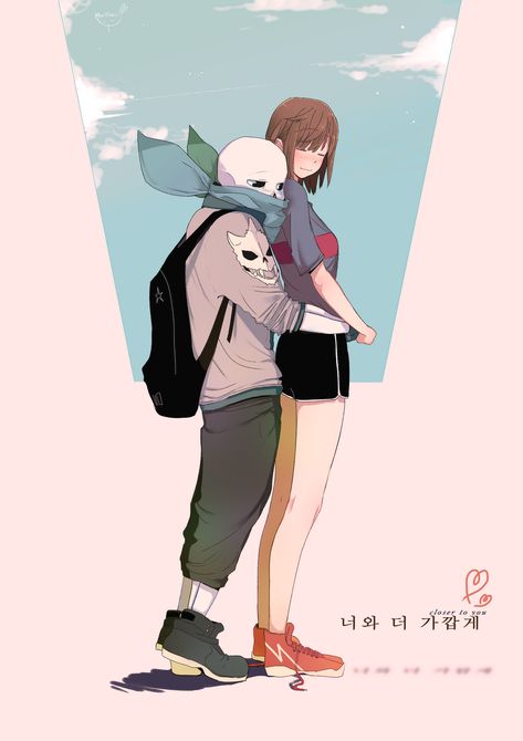 Back Hug(Frisk) by MUSTACHEfreak on DeviantArt Sans X Frisk Comic, Sans E Frisk, Frans Undertale, Undertale Love, Sans X Frisk, Back Hug, Cartoon Edits, Anime Undertale, Undertale Ships