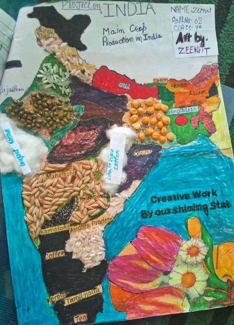 Landform Projects, Study Tricks, Agriculture In India, Science Exhibition Projects, Geography Classroom, Story Telling Activities, Science Exhibition, Creative Book Cover Designs, Geography Project