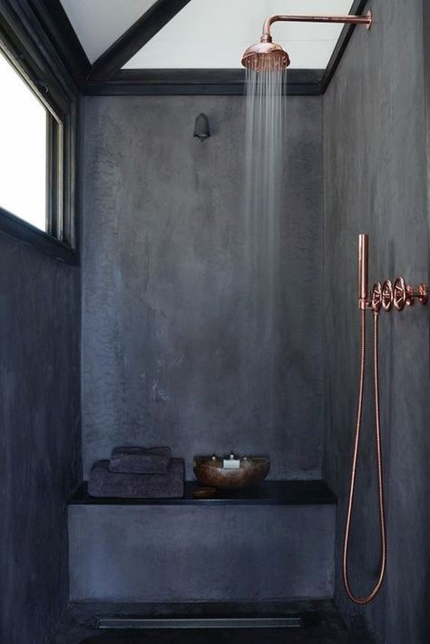 Drømme Bad, Interior Design Minimalist, Copper Bathroom, Minimal Interior Design, Bathroom Fittings, Bad Inspiration, Minimalism Interior, Dream Bathroom, The Shower