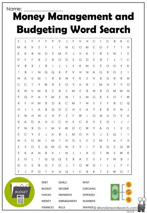 Financial Worksheets Free Printable, Saving Worksheet, Money Coloring Pages, Finance Worksheets, Financial Literacy Worksheets, Word Search Free Printable, Financial Iq, Financial Literacy Activities, Money Puzzles