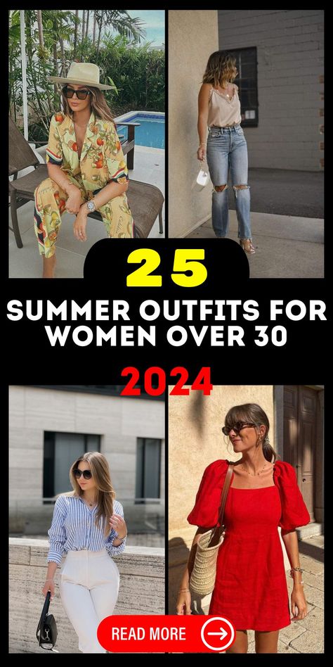 Summer 2024 Fashion: Chic Outfits for Women in Their 30s Smart Casual Work Attire, Stylish Summer Outfits For Women, 30s Outfits, Outfits 30s, Going Out Outfits For Women, Simple Street Style, Shein Summer, Late Summer Outfits, Summer Carnival