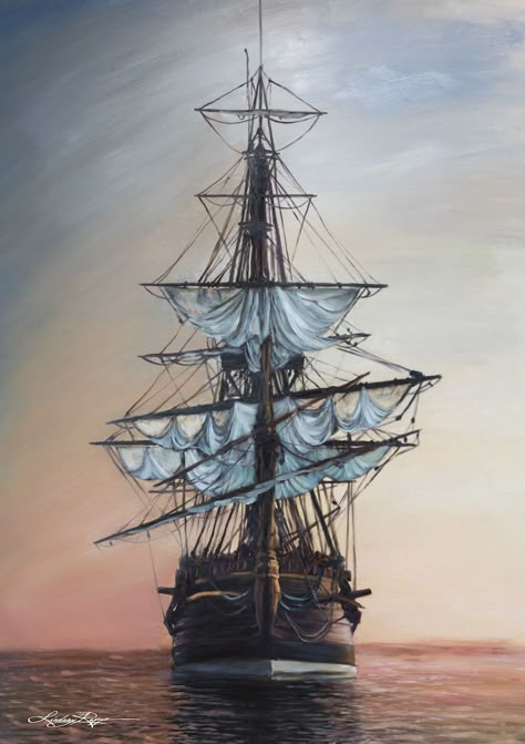 “That is my ship, my treasure, That my God is freedom, my law, strength and wind, my only homeland is the sea...” Lindsay Rapp, Navi A Vela, Old Sailing Ships, Pirate Ships, Ship Drawing, Ship Paintings, Soyut Sanat Tabloları, My Art Studio, Tall Ships