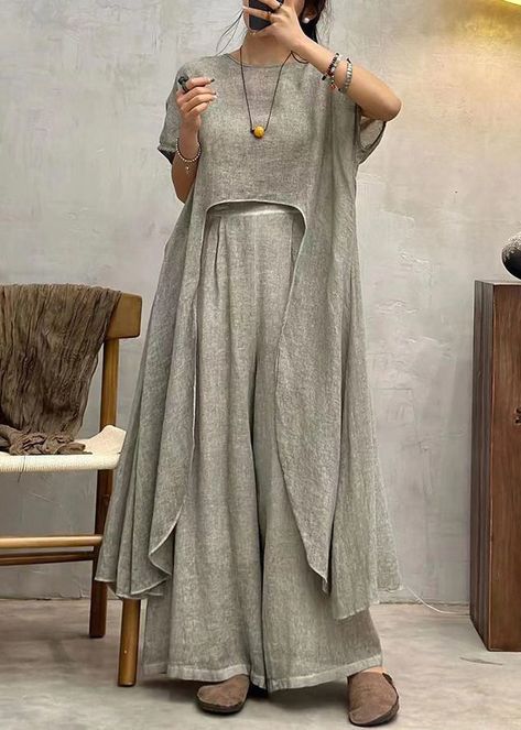 Linen Style Fashion, Mode Kimono, Iranian Women Fashion, Linen Fashion, Fancy Dress Design, Creation Couture, Fashionista Clothes, Hijab Outfits, Linen Style