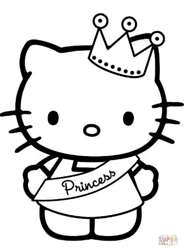 Hello Kitty Coloring Pages Preschool Coloring Pages Preppy, Starberry Shortcake, Girly Coloring Pages, Hello Kitty Coloring Pages, Kitty Coloring Pages, Hello Kitty Imagenes, Hello Kitty Colouring Pages, Hello Kitty Printables, Princess Kitty