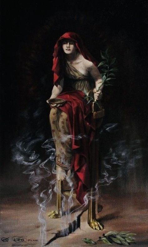 Oracle At Delphi, Oracle Of Delphi Aesthetic, Greek Priestess, Oracle Delphi, Oracle Aesthetic, Delphi Oracle, The Oracle Of Delphi, Ancient Witch, John Collier