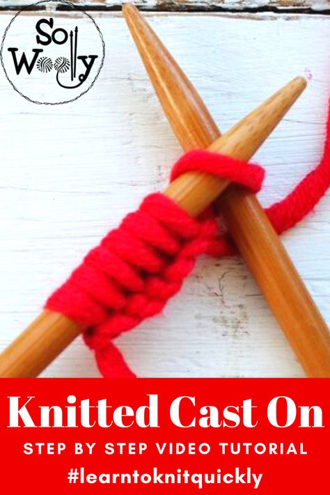 In today’s Lesson: What you need to get started (needles, yarn, and a couple of little details), And how to cast on (the knitted cast-on method, step by step). Knitting Casting On Methods, How To Cast On Knitting For Beginners, Knit Cast On Methods, Casting On Knitting Easy, How To Start Knitting Step By Step, How To Cast On Knitting, Cast On Knitting Tutorials, Knitting Cast On Methods, Knitting Start