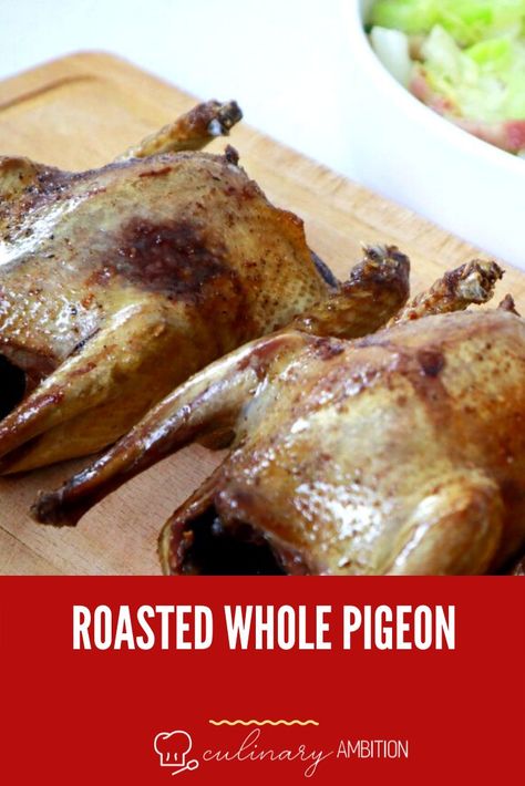 Roasted whole pigeon Pigeon Recipes, Breakfast Ideas Easy, Group Food, Desserts For Parties, Best Kitchen Appliances, Poultry Dishes, Easy Breakfast Ideas, Easy Recipe Ideas, Wild Game