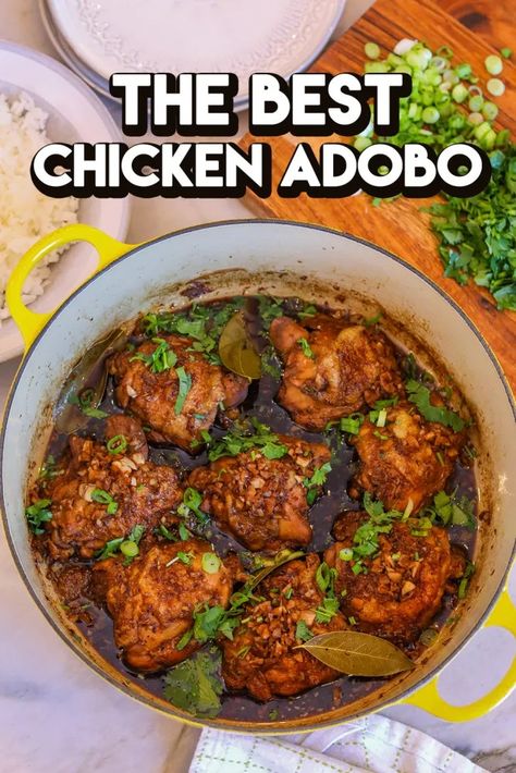 The BEST Filipino Chicken Adobo Recipe & Video - Seonkyoung Longest Chicken Adobo Recipe, Filipino Chicken Adobo, Bulgogi Recipe, Pork Adobo, Seonkyoung Longest, Recipe Pork, Chicken Adobo, Adobo Recipe, Recipe List