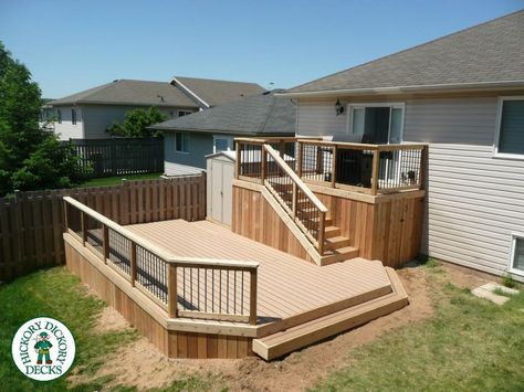 Multi Level Decks, Deck Design Plans, Bi Level Homes, Two Level Deck, Gazebo On Deck, Multi Level Deck, Tiered Deck, Patio Deck Designs, Deck Designs Backyard