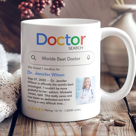 Best Doctor Ever Search With Photo & Message Coffee Mug: “☕ Sipping my morning brew from this adorable Best Doctor Ever mug! 🥼👨‍⚕️ Whether you’re a medical professional or just want to show appreciation to your favorite doc, this personalized mug is perfect. The photo and heartfelt message make it extra special. Plus, it’s a great gift idea! 🎁❤️ #DoctorLife #CoffeeMugLove #BestDoctorEver” #DoctorLife #CoffeeMugLove #BestDoctorEver #MedicalProfessional #GiftIdea #PersonalizedMug #MorningBrew Photo On Mug, Show Appreciation, Good Doctor, Personalized Mug, Medical Professionals, Coffee Mug, Coffee Mugs, Medical, Tshirt Designs