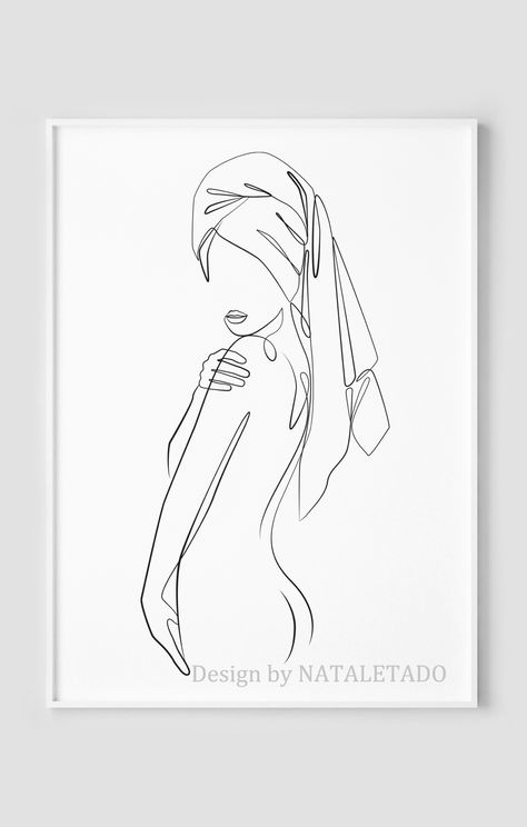 Nude woman one line art, Female body line drawing print, Minimalist bathroom wall art, Naked woman poster, Simple home wall decor Minimalist Body Drawing, Line Art Bathroom, Line Art Female, Embroidered Canvas Art, Woman Poster, Minimal Drawings, Bathroom Artwork, Silhouette Drawing, Inspirational Illustration