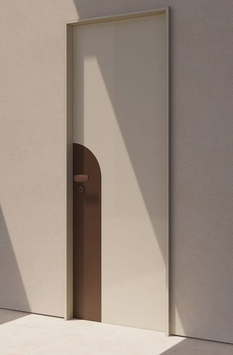 Infinito 5 Hinged Door - Linvisibile by Portarredo Boho Door Design, Office Door Design Modern, Minimal Door Design, Doors Interior Modern Bedrooms, Bedroom Door Design Modern, Internal Doors Ideas, Rounded Doorway, Internal Door Design, Laminate Door Design