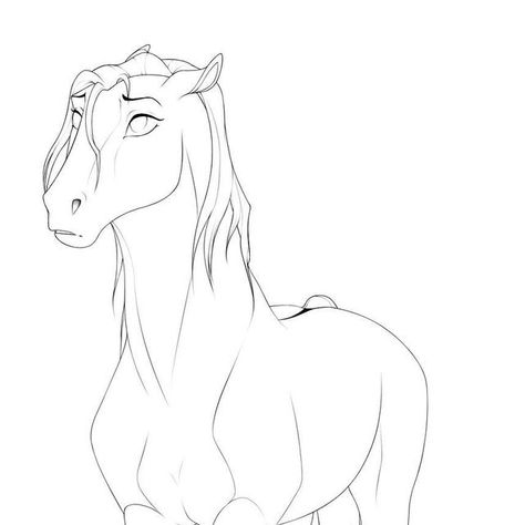 Spirit Horse Drawing Base, Horse Outline Drawing, Horse Base, Horse Art Ideas, Spirit Drawing, Horse Template, Horse Outline, Realistic Animal Drawings, Spirit The Horse