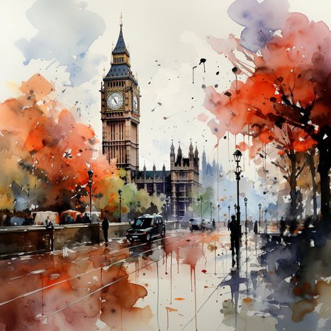 Capture the Timeless Charm of London's Iconic Landmarks with Exquisite Watercolor Prints! 🏰🎡 Embrace the beauty of British artistry and adorn your space with these stunning digital prints that preserve the essence of London's landmarks. Perfect for art collectors, travel enthusiasts, and anyone seeking an enchanting piece of London to cherish forever. Terms and Conditions: * Purchase and Delivery: By purchasing the digital artwork, you understand and acknowledge that you are buying a digital d Unreal Places, Water Color Art, Watercolor City, London Poster, London Landmarks, Watercolor Prints, Color Art, Famous Places, Art Inspiration Painting