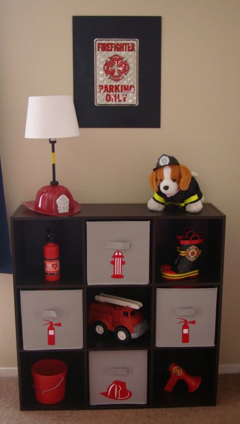 Firetruck Room Decor, Fire Truck Bedroom Ideas, Firefighter Bedroom Ideas Kids, Fireman Bedroom, Fireman Nursery, Fireman Room, Firefighter Nursery, Firefighter Bedroom, Fire Truck Bedroom