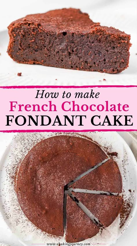 Fudgy Chocolate Cake, Flourless Chocolate Cake Recipe, Chocolate Fondant Cake, Delicious Chocolate Cake, Fondant Recipe, French Cake, French Chocolate, Cake 5, Cooking Chocolate