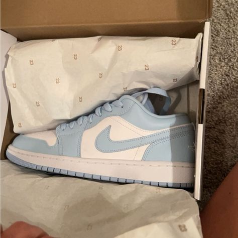 Air Jordan 1 Low 'Ice Blue' Icy Blue, Air Jordan 1 Low, Jordan 1 Low, Air Jordan 1, Jordan Shoes, Ice Blue, Jordan 1, Air Jordan, Air Jordans