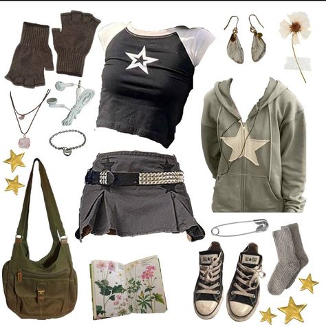 Outfit Inspo Korean, Girl Y2k, Clothes Streetwear, Downtown Outfits, Outfit Mujer, Jacket Hoodie, 2000s Fashion Outfits, Vintage Star, Downtown Girl