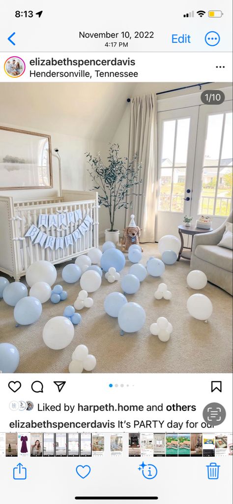 Classic Blue And White First Birthday, Classic First Birthday Boy, Blue And White First Birthday, Blue First Birthday Party, First Birthday Cookies, Baby Birthday Photoshoot, Baby Birthday Decorations, First Birthday Party Themes, Bear Theme