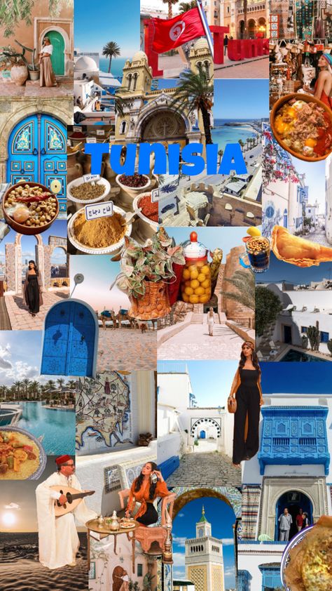 Tunisia Paintings Wallpaper, Architecture Aesthetic, Fashion Traditional, Aesthetic Template, Carthage, Pottery Ceramics, Wallpaper Art, Travel Activities, Mood Board Fashion