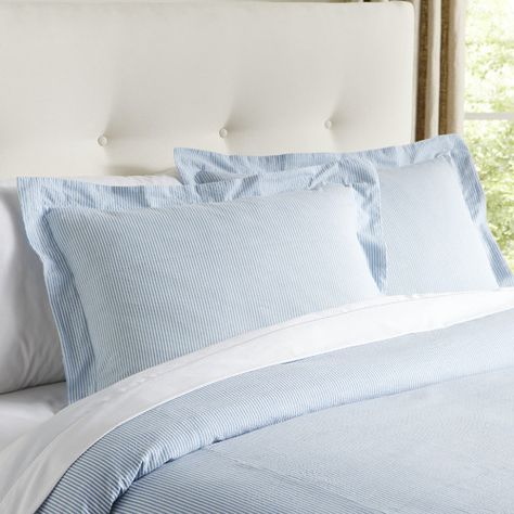 Found it at Wayfair - Elizabeth Seersucker Bedding Collection Perfect Summer Day, Amity Home, Sham Bedding, Luxury Quilts, Round Beds, Quilted Pillow Shams, Reversible Duvet Covers, Quilted Sham, Dust Mites