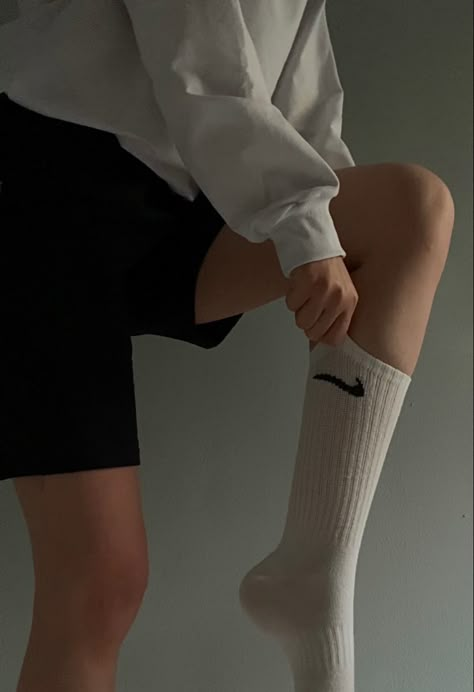 White Nike Socks Outfit, Nike Socks Outfit, White Nike Socks, Socks Photography, Socks Aesthetic, Adidas Socks, White Tube, Sock Outfits, Instagram My Story