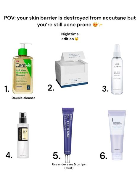 Hi queens and kings 🧚‍♀️✨💝 Did accutane disrupt your skin barrier, but you still have acne-prone skin? 😩 I got you! Try some of these reasonably priced products 😊 #SkincareRoutine #HealthySkin #BeautyTips #SkinCareEssentials #Ad #MoisturizeMe #SerumLove Post Accutane Skincare, Accutane Skin Care, King Do, Skin Care Solutions, Youthful Skin, Skin Barrier, Skin Care Essentials, Clean Skin, Acne Prone Skin