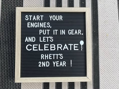 Letter-board for a monster truck themed birthday party. Or for a car themed birthday party. 3rd Birthday Letterboard, 2nd Birthday Letterboard, Monster Truck Second Birthday Party, 1st Birthday Letterboard, Monster Truck 1st Birthday Party, Toddler Monster Truck Birthday Party, Diy Monster Truck Birthday Party, Monster Truck Second Birthday, Monster Truck 2nd Birthday Party Ideas