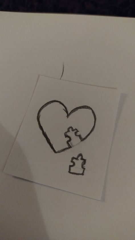 drawing Heart Puzzle Drawing, Puzzle Drawing, Heart Puzzle, Drawings, Quick Saves, Art