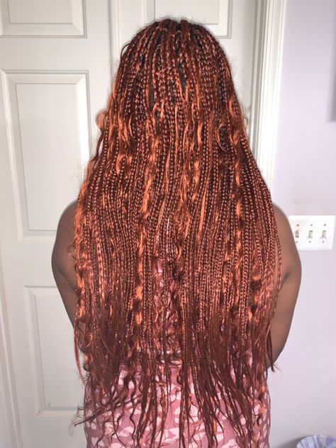 #copperhaircolor #goddessboxbraids #boxbraids Copper Hair Color, Goddess Braids, Box Braids, Braids, Copper, Plaits