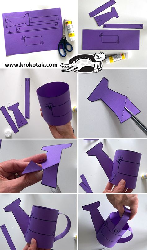 krokotak | Watering Can Shoe Box Crafts, Flower Crafts Kids, Preschool Garden, Storytime Crafts, April Crafts, Egg Carton Crafts, New Year's Crafts, Paper Butterfly, Creative Activities For Kids