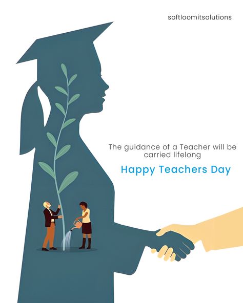 Teachers constantly point us in the correct direction and guide us towards success. Happy Teachers' Day to all amazing teachers. #teachersday #september5th #teachers #softloom Happy Teacher's Day Photography, Teacher's Day Posters Aesthetic, Happy Teachers Day Drawing Ideas, Teachers Day Poster Design Ideas, Teachers Day Instagram Story, Teachers Day Poster Design Creative, Teachers Day Graphic Design, Poster For Teachers Day, Teachers Day Chart Ideas