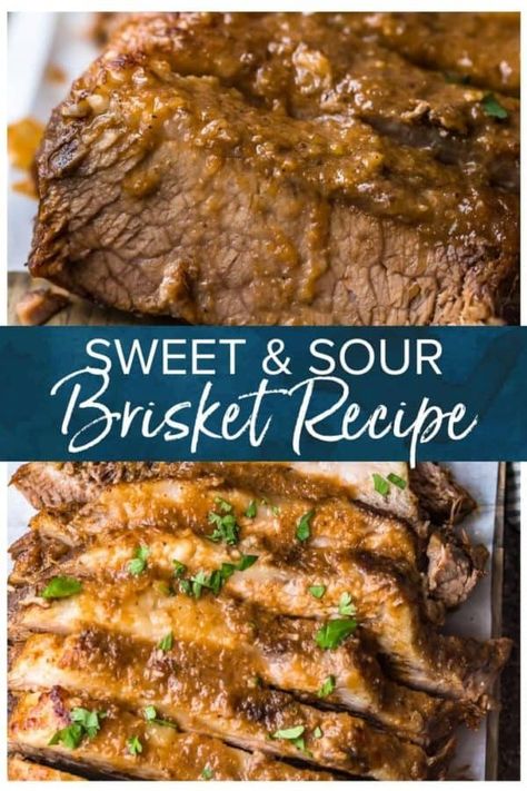 Sweet And Sour Brisket, New Easy Recipes, Brisket In The Oven, Best Brisket Recipe, Bbq Beef Brisket, Best Brisket, Beef Brisket Recipe, Brisket Oven, How To Cook Brisket