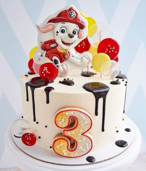 Cake Paw Patrol Boy, Marshall Paw Patrol Cake, Paw Patrol Chase Cake, Chase Cake, Paw Patrol Birthday Cake Boys, Paw Patrol Torte, Paw Patrol Birthday Party Cake, Paw Patrol Cakes, Bolo Hot Wheels