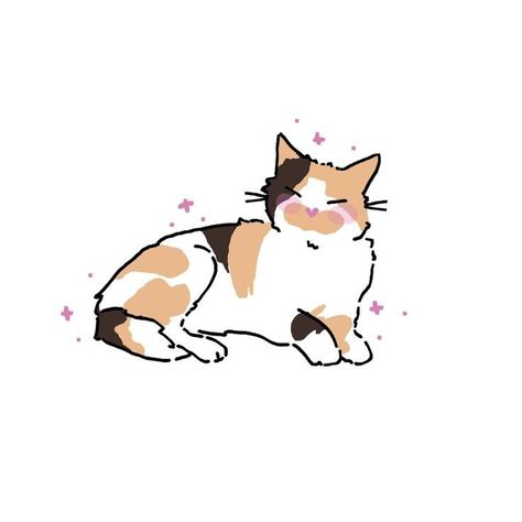 Cat Hacks, Cat Doodle, Cat Icon, Cute Doodle Art, Calico Cat, Dessin Adorable, Cute Little Drawings, Cat Wallpaper, Cute Animal Drawings