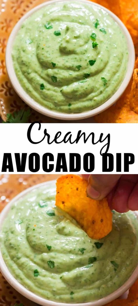 Avacado Dip, Avocado Lime Crema, Snacks Platter, Creamy Avocado Dip, Cilantro Lime Crema, Guacamole Dip Recipes, Avocado Dipping Sauce, Avocado Dip Recipe, Lime Crema