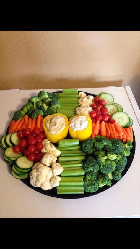 Veggie Tray For Bridal Party, Superbowl Fruit Ideas, Round Veggie Tray, Superhero Veggie Tray, Veggie Tray For Baby Shower Girl, Super Bowl Veggie Tray Ideas, Party Platter Ideas Finger Foods, Best Veggie Tray, Veggie Tray For Party