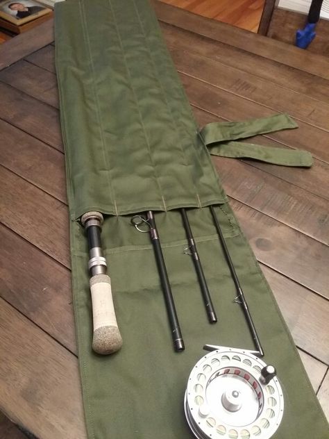 Fishing Rod Bag Sewing, Fishing Bag Ideas, Diy Fishing Pole, Fishing Rod Case, Fishing Rod Bag, Fishing Rod Rack, Fishing Bag, Fly Fishing Gear, Fishing Diy