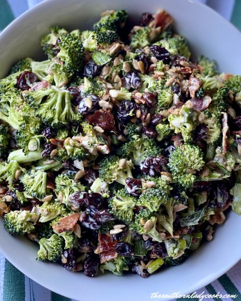 You searched for Broccoli salad - The Southern Lady Cooks Broccoli Raisin Salad, Recipe With Raisins, Salad With Raisins, Recipe For Broccoli, Broccoli Salad With Raisins, Raisin Salad, Easy Broccoli Salad, Great Salad Recipes, The Southern Lady Cooks