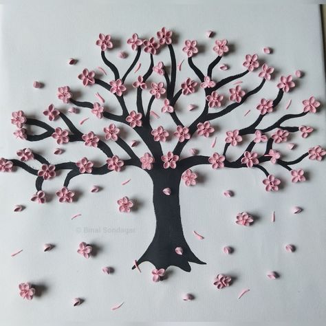 Quilled Cherry Blossoms, Pista Shell Crafts, Quilling Projects, Quilling 3d, Cherry Blossom Art, Family Fun Games, 3d Shapes, Quilling Designs, Quilling Art