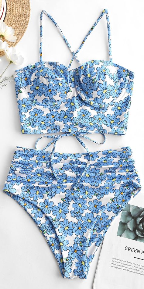 Cute Tankinis, Tankini Swimwear, Swimsuits Outfits, Floral Printing, Womens Tankini, Tankini Swimsuit, Summer Attire, Swimwear Tankini