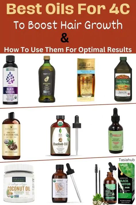 Discover the ultimate guide to the best oils for 4C hair! Explore nourishing and revitalizing oils that promote growth, moisture, and overall hair health. Elevate Best Oil For 4c Natural Hair, Hair Oil For 4c Hair, Oil For 4c Hair Growth, Best Oils For Natural Black Hair, Oils For 4c Hair Growth, Hair Growth Oils For Black Hair, 4c Hair Routine For Growth, How To Grow 4c Hair, Black Hair Growth Products