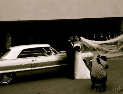 Lowrider Wedding Ideas, Chicano Wedding Ideas, Low Rider Wedding, Old School Wedding Theme, Old School Wedding Photos, Lowrider Wedding, Chicano Wedding, Old School Wedding, Vintage Mexican Wedding