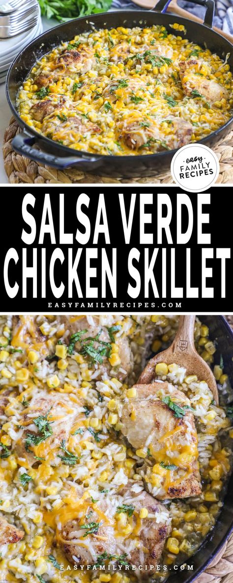 Salsa Verde Stuffed Peppers, Things To Make With Salsa Verde, Instant Pot Salsa Verde Chicken And Rice, One Pan Salsa Verde Shrimp And Rice, Chicken With Green Salsa, Salsa Verde Recipes Meals, Chicken Salsa Rice, Chicken In Salsa Verde, Chicken And Green Salsa Recipe