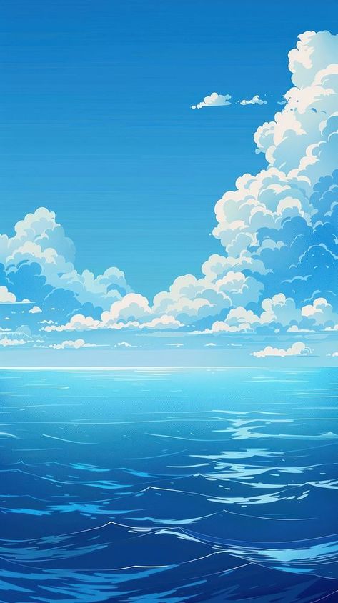 Sea Illustration Wallpaper, Sea Wallpaper Iphone, Background Sea, Pixel Art Landscape, Wallpaper Background Design, Pixel Art Background, Sea Wallpaper, Wallpaper Iphone Wallpaper, Ocean Wallpaper