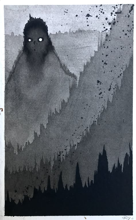 Gothic Drawings, Shadow Monster, Mountain Aesthetic, Cosmic Horror, Spirited Art, Dark Art Drawings, Dark Art Illustrations, Creepy Art, Game Inspiration