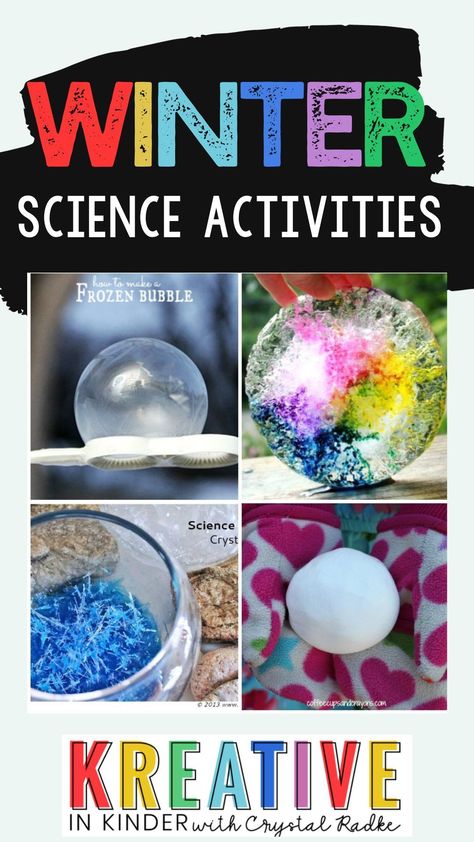 Winter is such a fun season to do experiments. What better time of the year to grow blue icy-looking crystals or to explore the characteristics of snow and ice? If you've got a little one that is excited to learn all kinds of new things, you will love these winter science activities for kids. Science Experiments Kids Preschool Snow, Science Snow Activities, Preschool Snow Science Activities, School Age Winter Activities, Snow Day Experiments For Kids, Ice Science Experiments Kids, Cold Weather Experiments For Kids, January Science Experiments For Kids, Snow Stem Activities For Kids